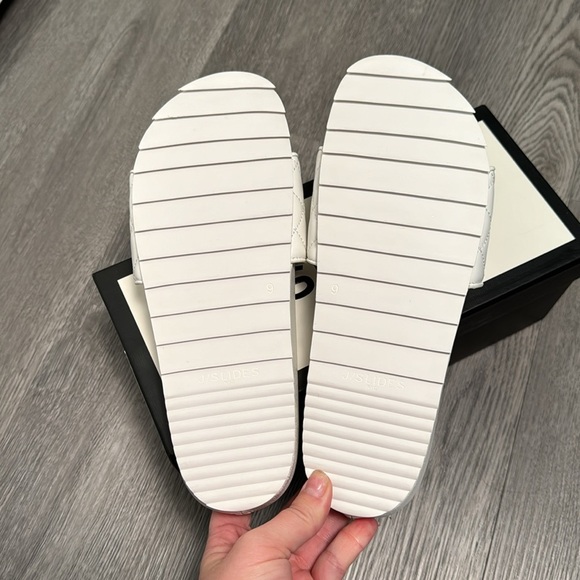 New in Box White Leather J/Slides Edge Slide Sandals Size 9 - Picture 4 of 8